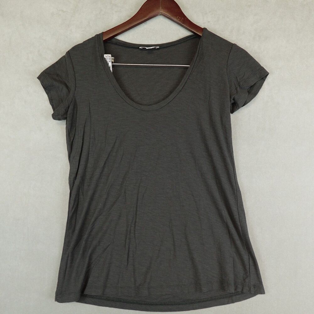 James Perse Top Cotton Modal Slub Round Neck Tee Shirt WSVH3182CU Size 1 Small